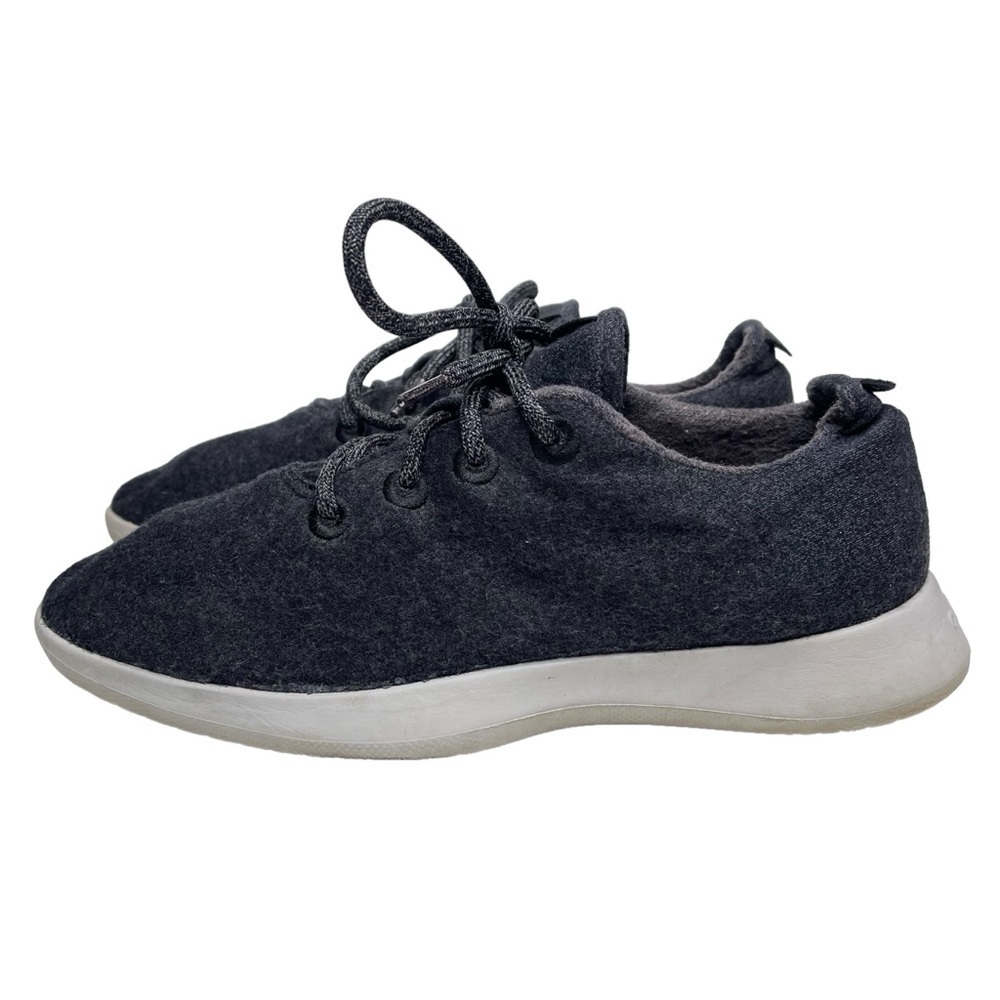 Allbirds Wool Runner Sneakers Mens 10 Natural Black with Natural White Sole - Picture 4 of 10